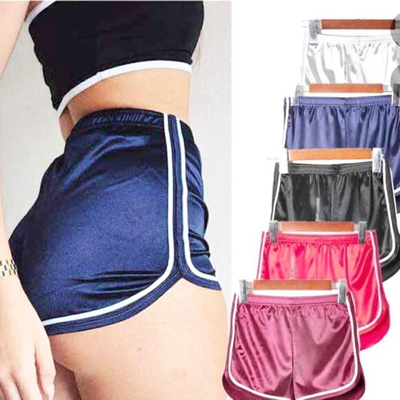 Women Girls Yoga Booty Joggers Sport Gym Shorts - Picture 3 of 4